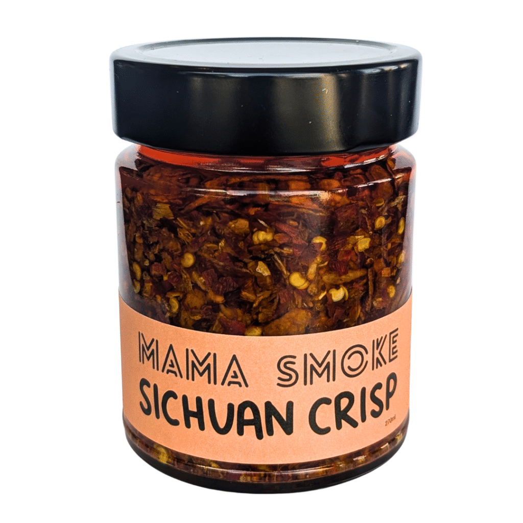 A jar of Mama Smoke's Sichuan Crisp!