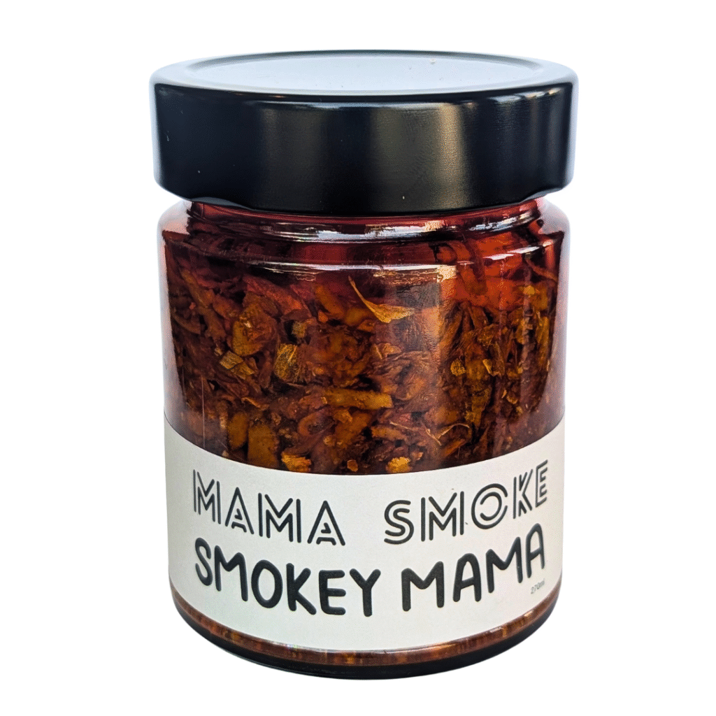 A jar of Mama Smoke's Smokey Mama!